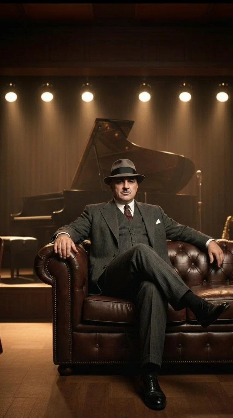 Al Capone Men’s Charcoal Gray Stripe 3-Piece Gangster Style Suit – 1920s Jazz Club Inspired Formal Suit Outfit - Image 3