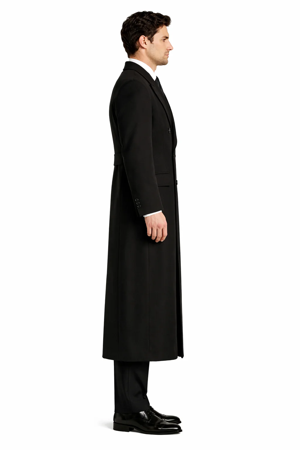 Authentic Fully Lined Double Breasted men's Wool Blend Dress Coat - Image 2