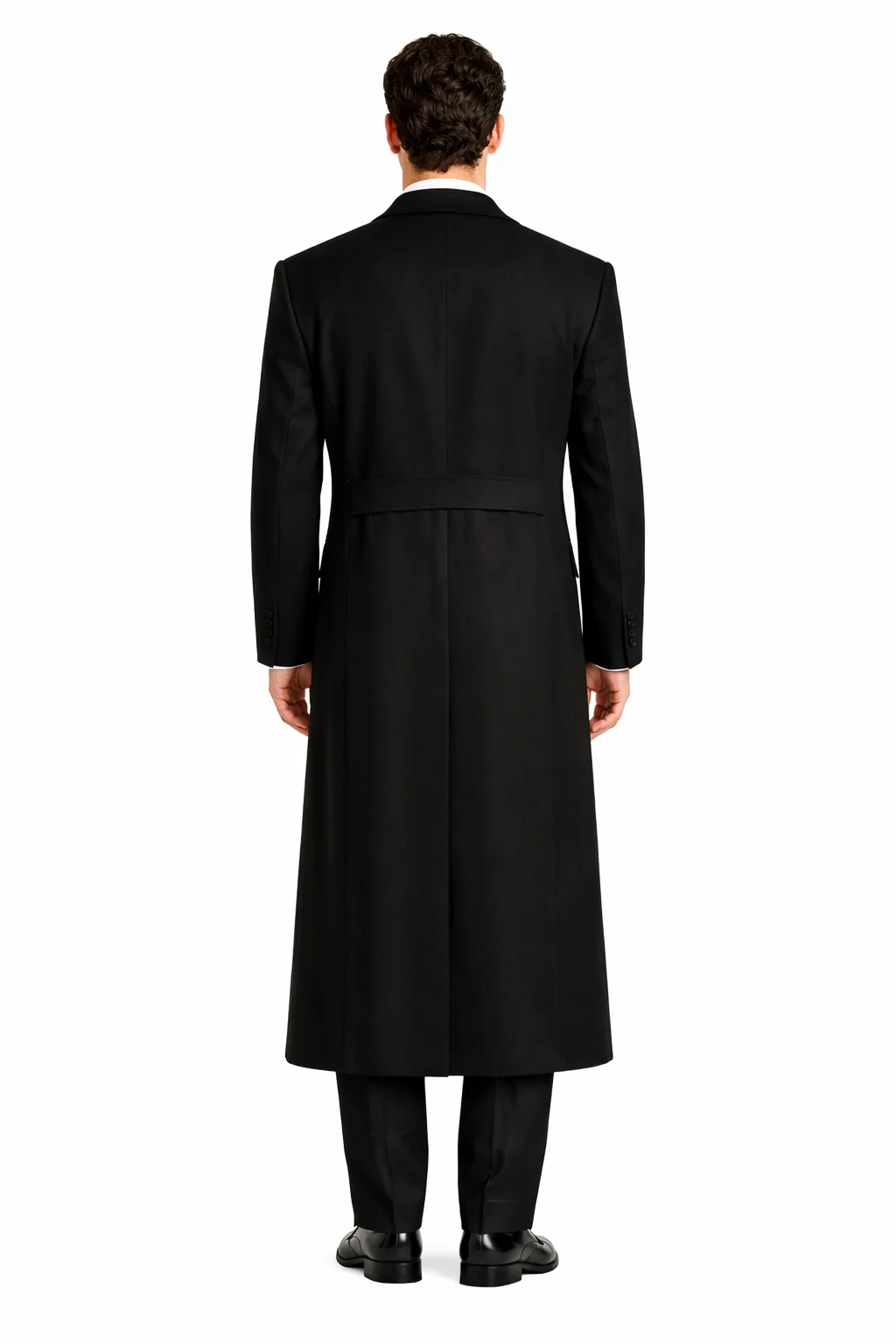 Authentic Fully Lined Double Breasted men's Wool Blend Dress Coat - Image 3