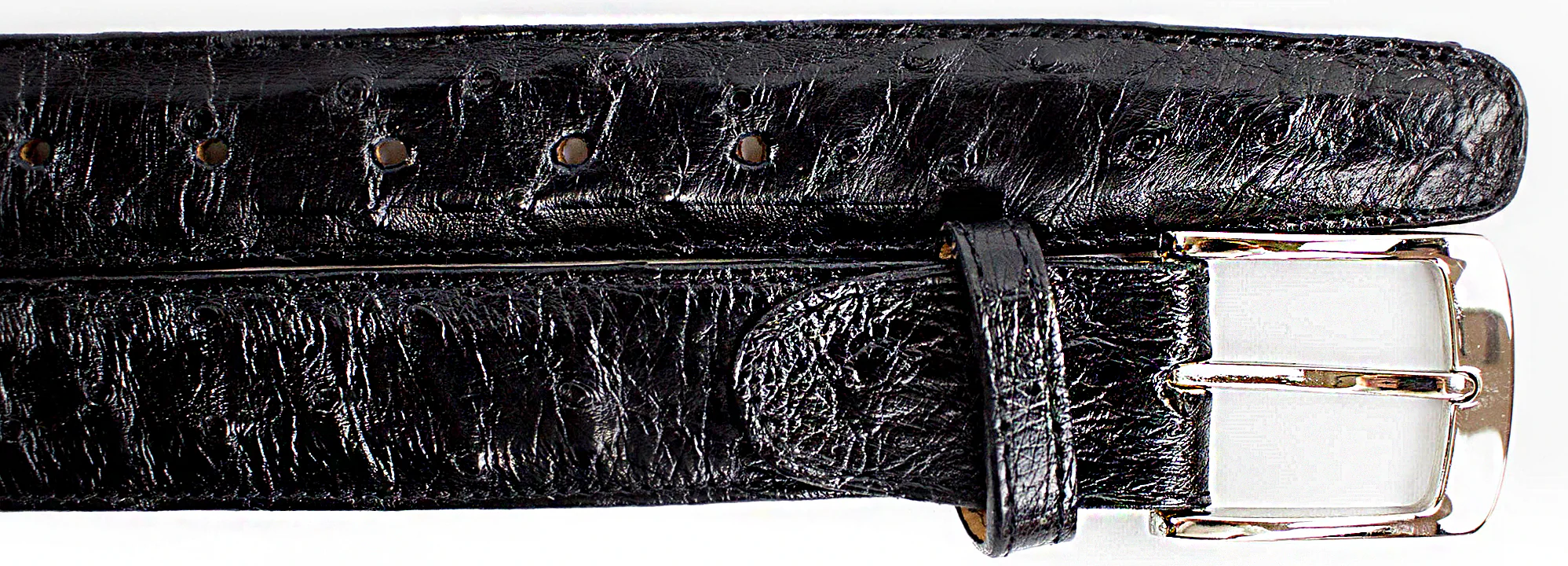 Belvedere Ostrich Quill Belt- Black