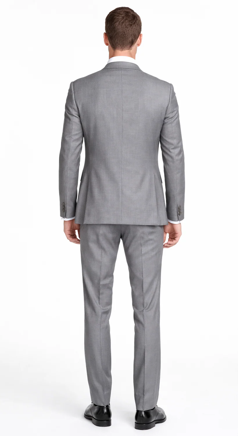 Bertolini 2Pc & 3PC Lt. Gray Two-button Wool & Silk Blend Suit - Image 2
