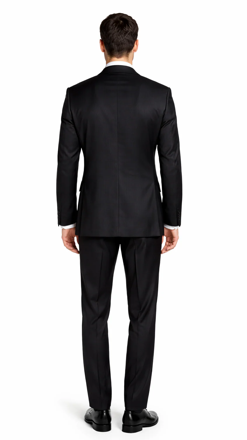 Bertolini 3Pc Wool & Silk Solid Black Suit - Image 2