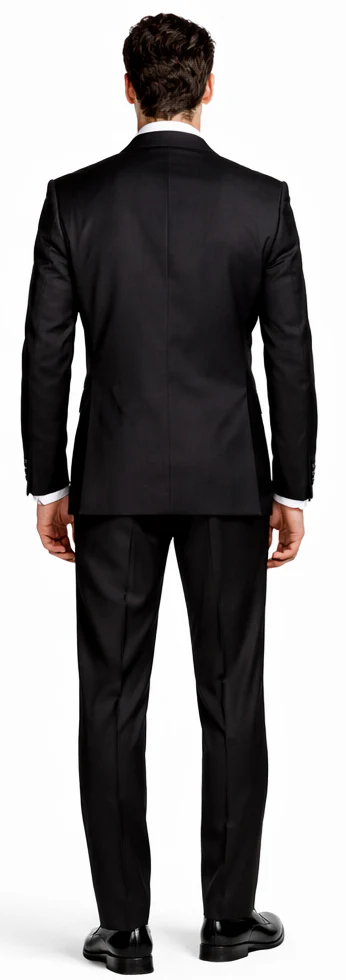 Bertolini Wool & Silk 2Pc 2 Buttons Black or Charcoal - Image 3