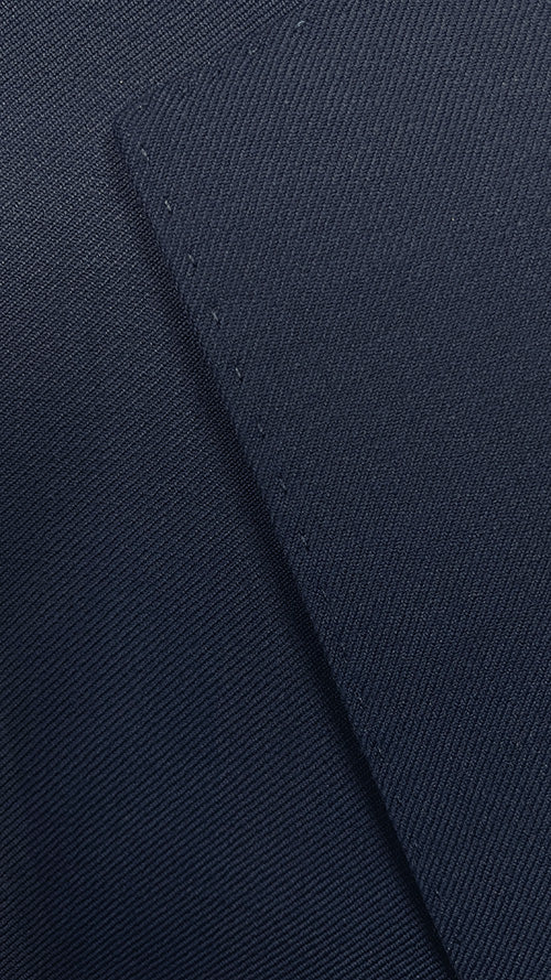 Bevagna Collection - Blue 100% Virgin Wool Regular Fit Pick Stitched 2 Piece Suit - Image 2