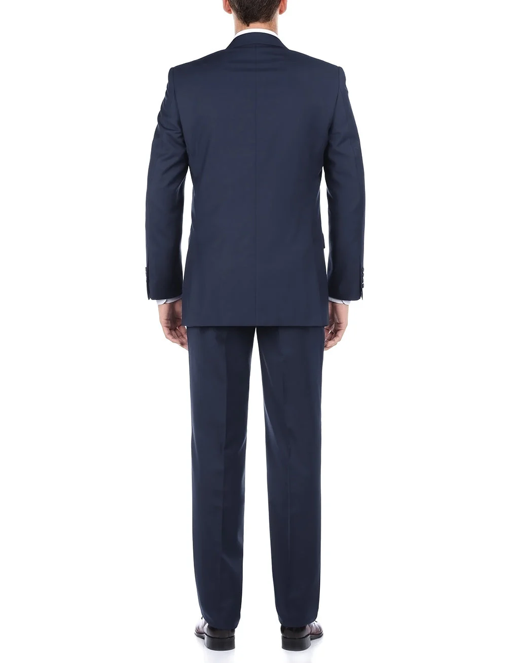 Bevagna Collection - Blue 100% Virgin Wool Regular Fit Pick Stitched 2 Piece Suit - Image 3
