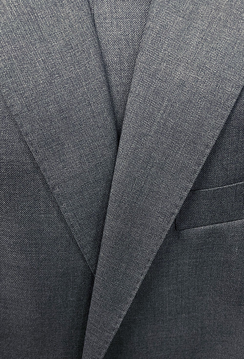 Bevagna Collection - Gray 100% Virgin Wool Regular Fit Pick Stitched 2 Piece Suit - Image 2