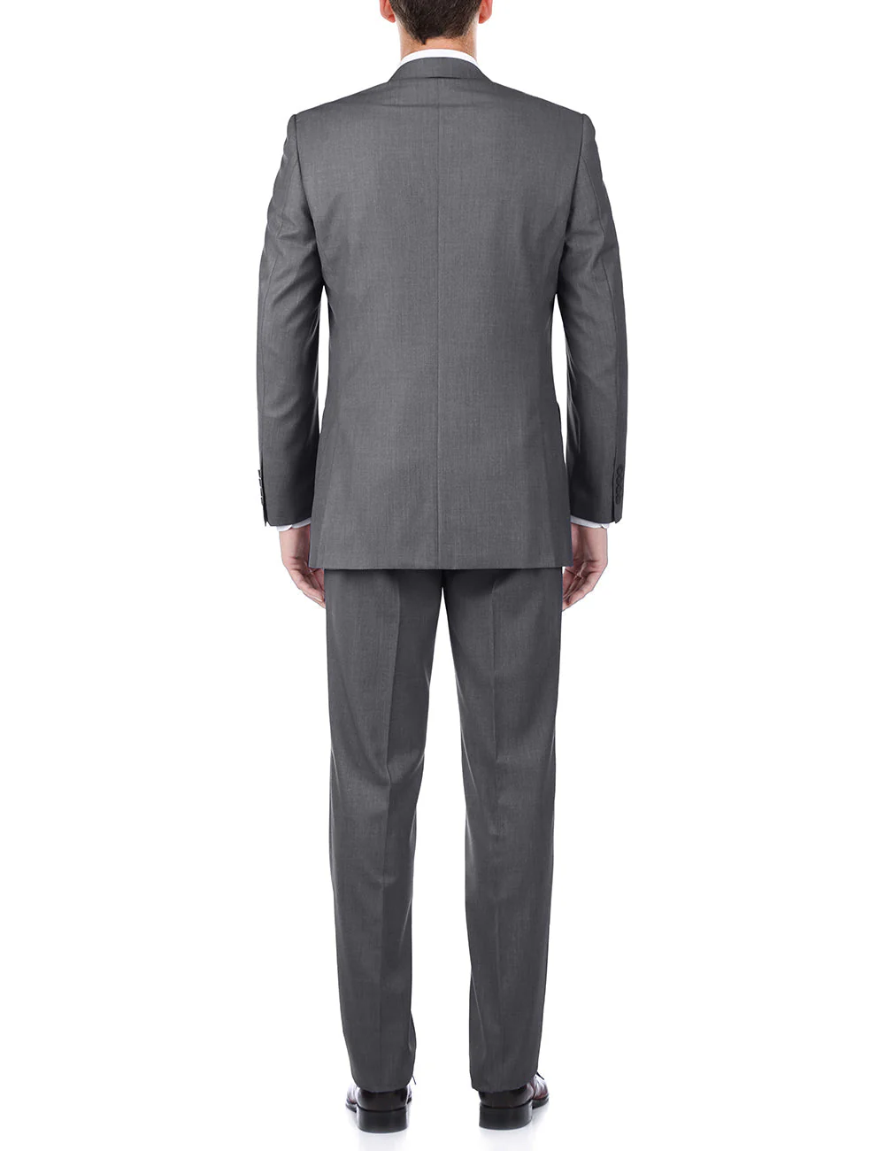 Bevagna Collection - Gray 100% Virgin Wool Regular Fit Pick Stitched 2 Piece Suit - Image 3