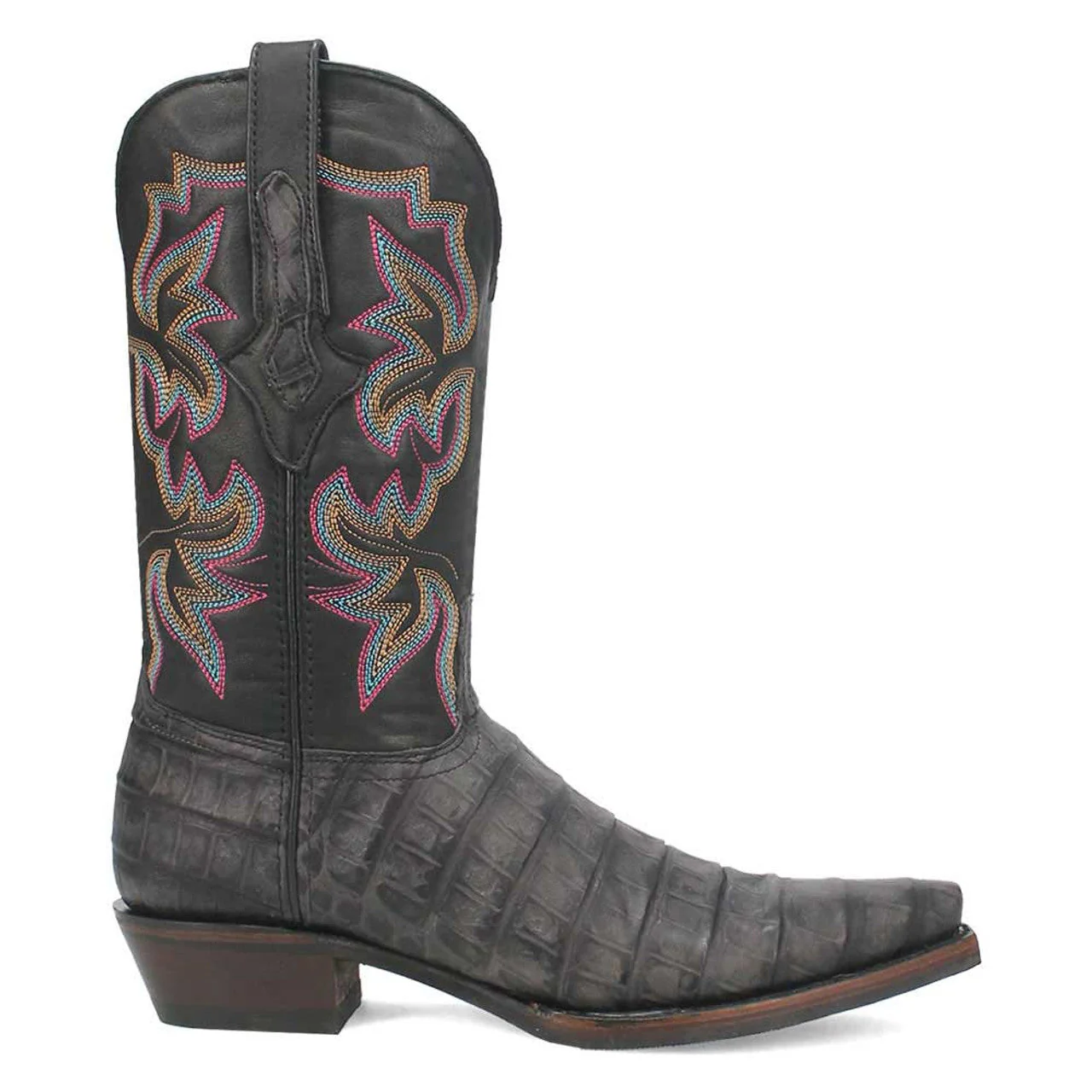 Dingo Black Gator Print Snip Toe Cowboy Boot - Image 3