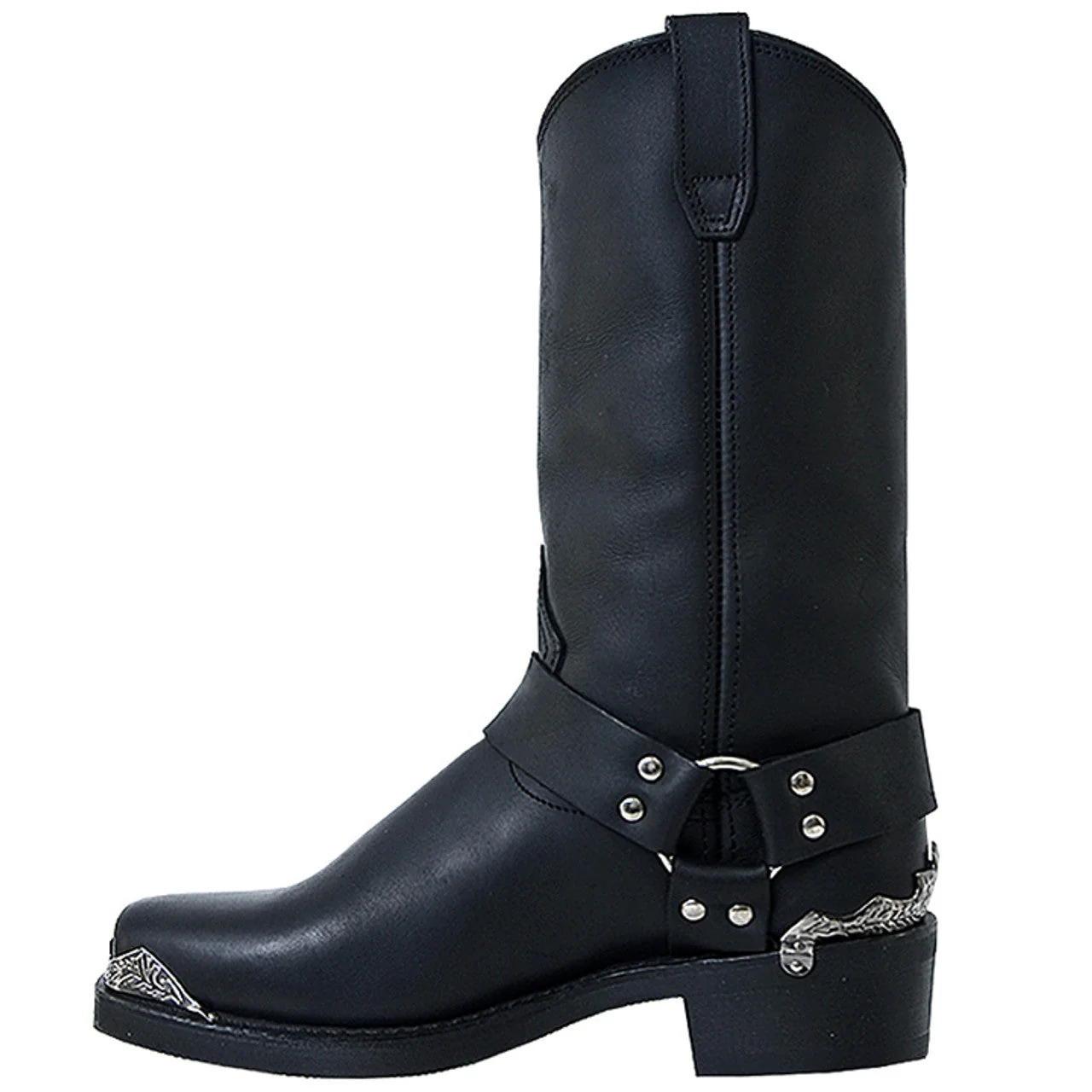 Dingo Black Leather Biker Boots - Image 4
