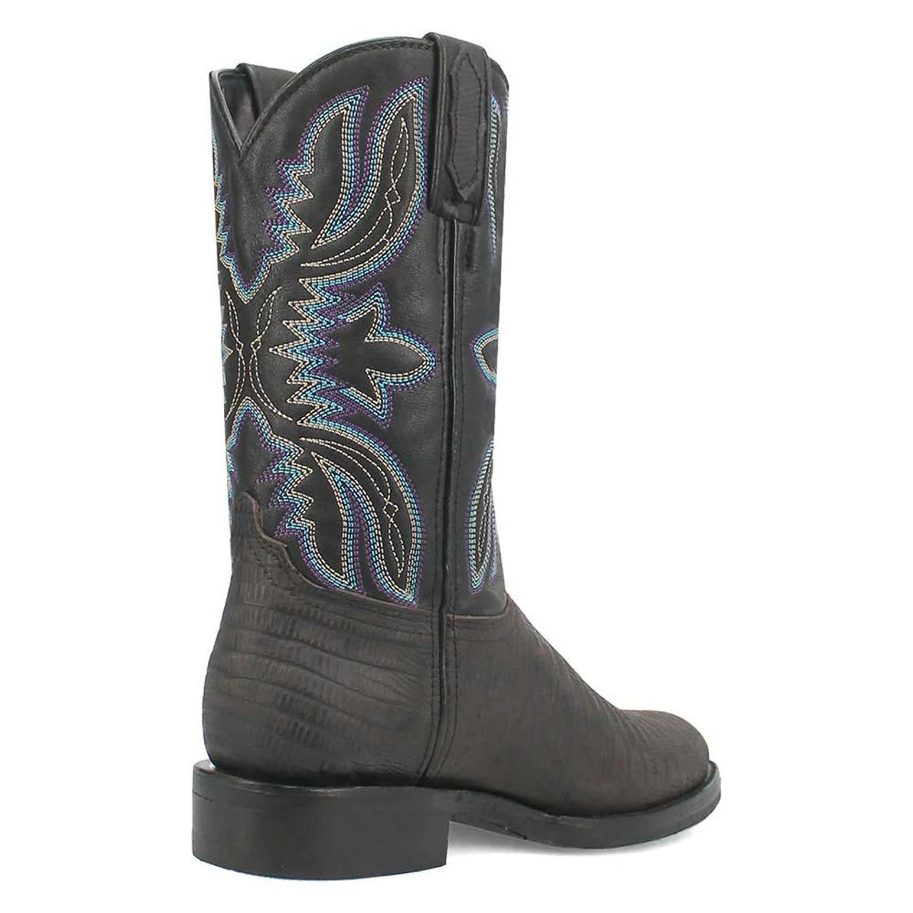 Dingo Black Lizard Print Leather Boots - Image 7