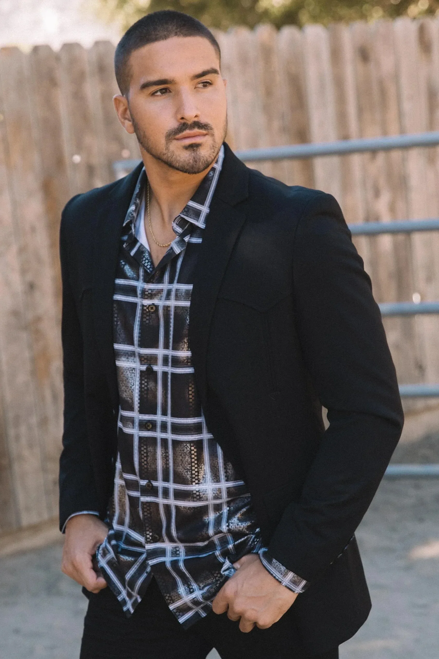 Black Western Sport Coat for Men by Platini – Bold Casual Blazer - Image 3