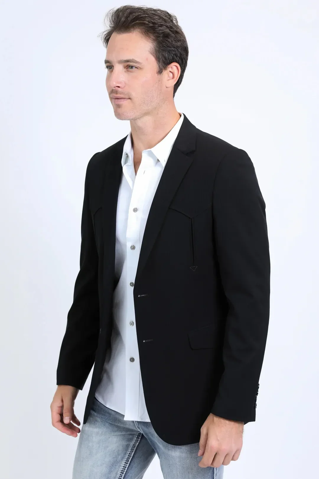 Black Western Sport Coat for Men by Platini – Bold Casual Blazer - Image 4