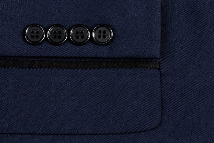 Blue 2 Piece Tuxedo Shawl Lapel Slim Fit - Image 5