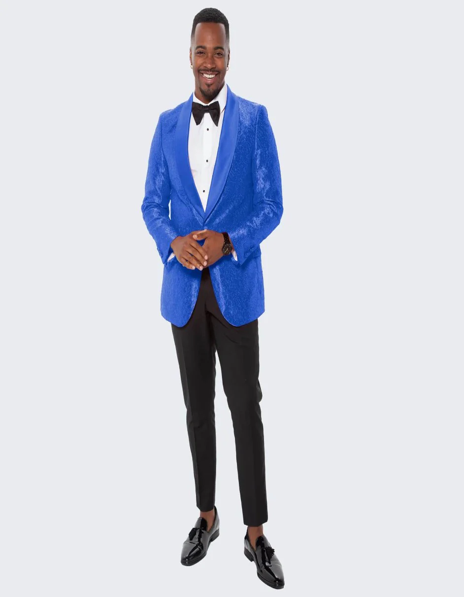 Blue Prom Suit - Blue Homecoming Single Breasted Guys Outfit Blue Prom Tuxedos - Image 2