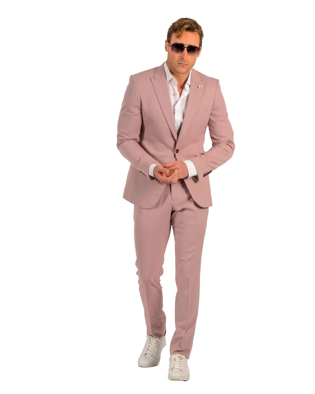 Blush Color Suit For Men - Mauve Suit - Wedding  Slim Fit  Suit - Image 3