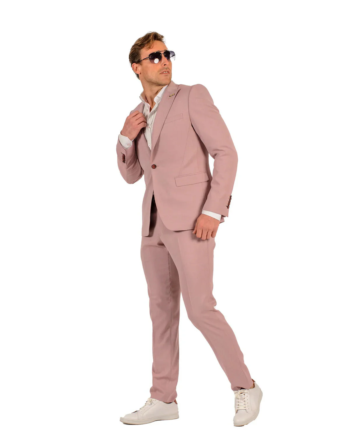 Blush Color Suit For Men - Mauve Suit - Wedding  Slim Fit  Suit - Image 4
