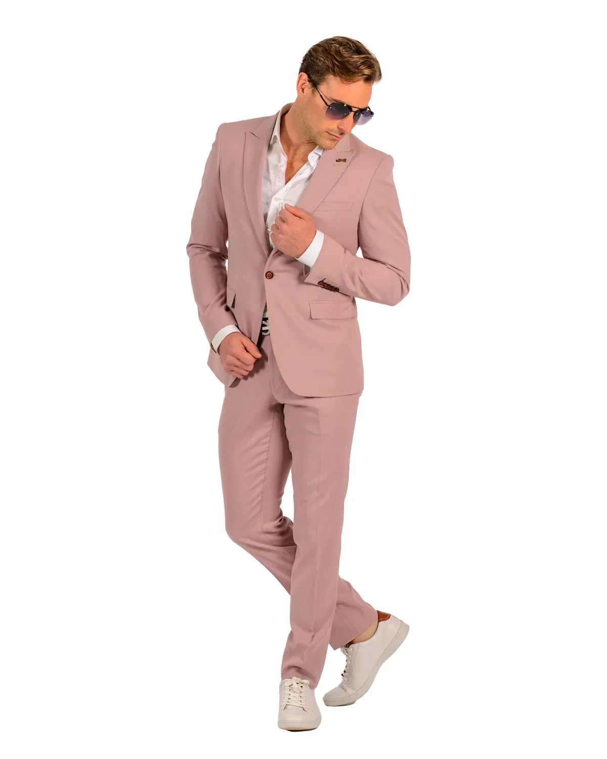 Blush Color Suit For Men - Mauve Suit - Wedding  Slim Fit  Suit - Image 5