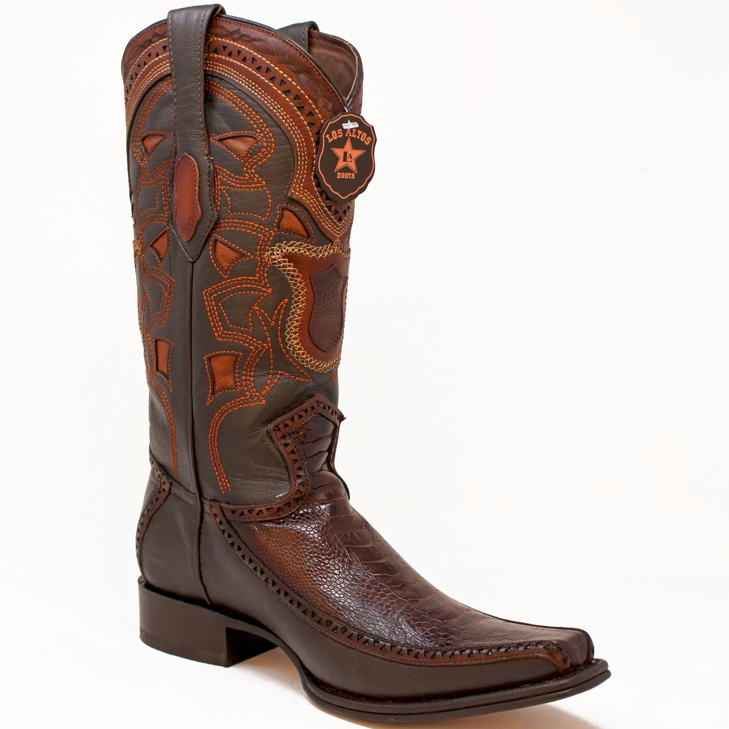 Botas de Pata de Avestruz Original con Venado Horma Europea LAB-76F0516 - Image 2