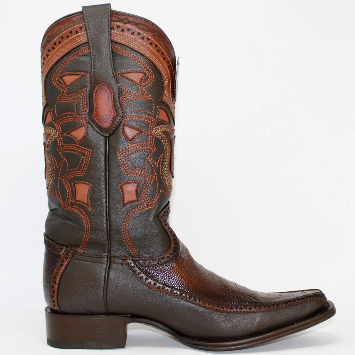 Botas de Pata de Avestruz Original con Venado Horma Europea LAB-76F0516 - Image 3