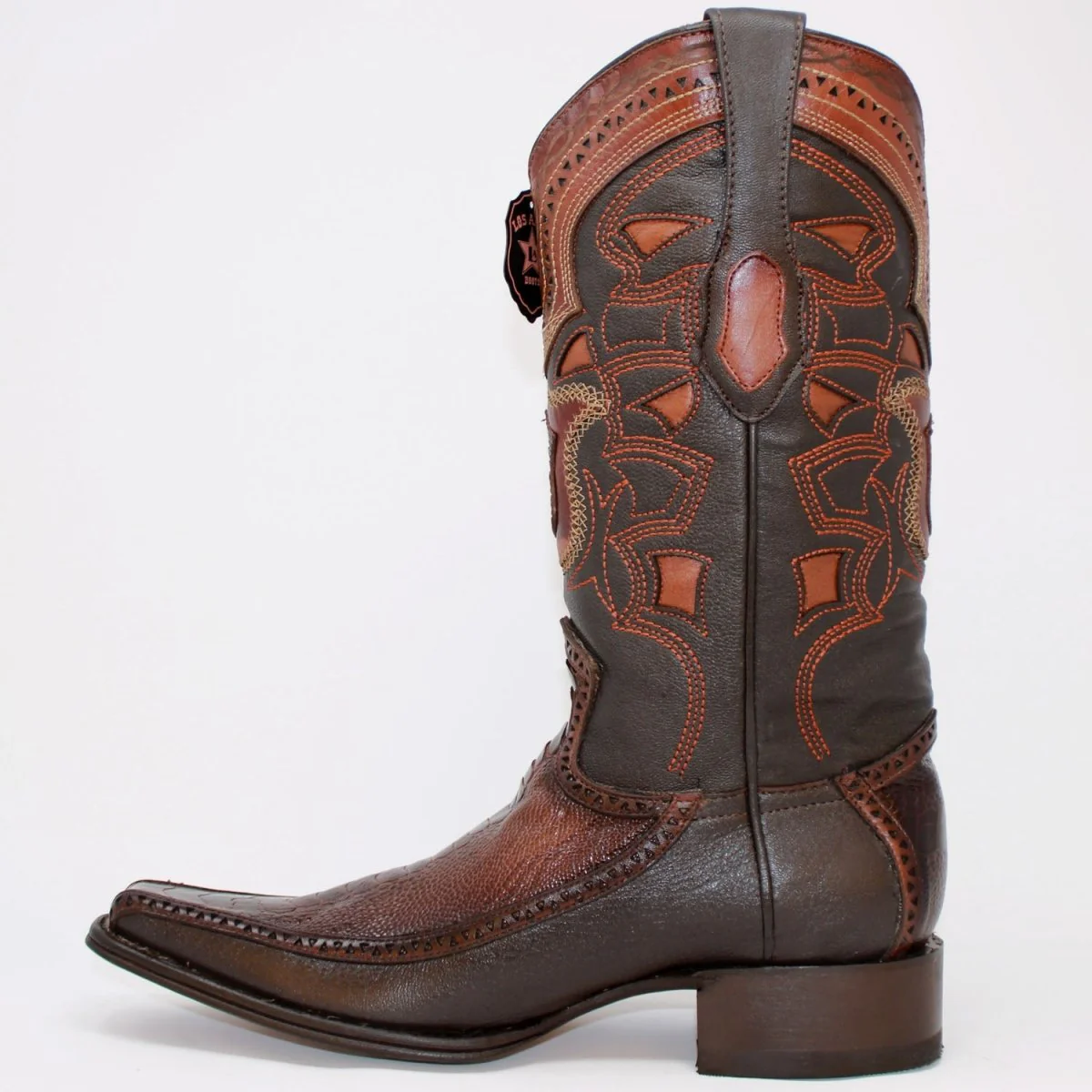 Botas de Pata de Avestruz Original con Venado Horma Europea LAB-76F0516 - Image 4