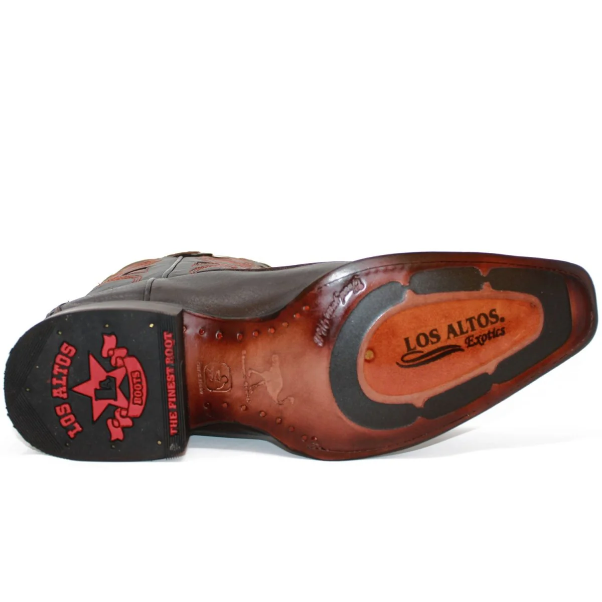 Botas de Pata de Avestruz Original con Venado Horma Europea LAB-76F0516 - Image 6