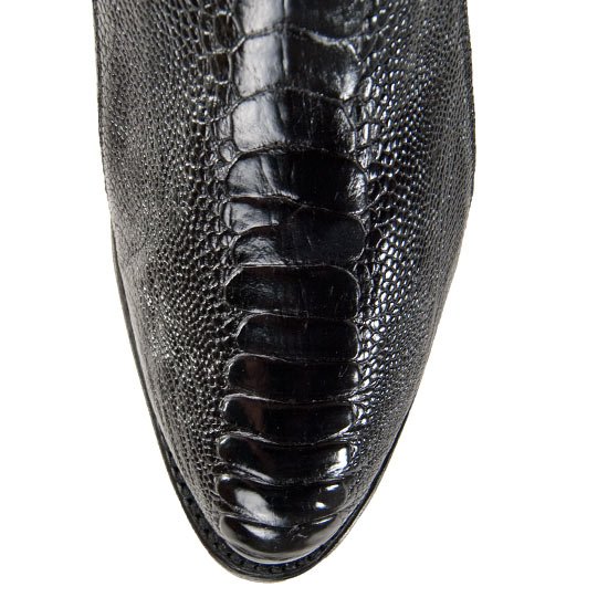 Botas de Pata de Avestruz Punta Oval Color Negro LAB-650505 - Image 3