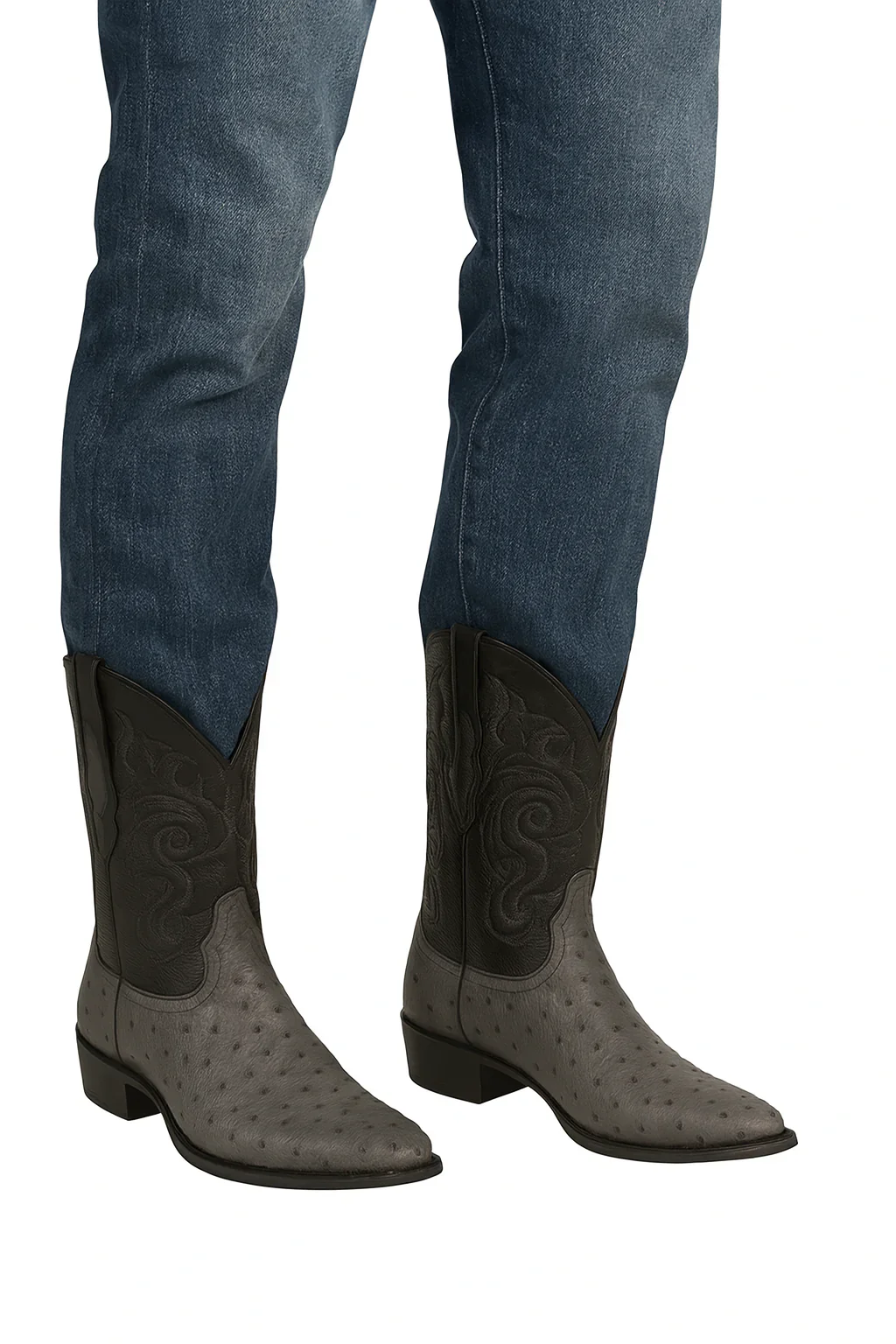 Genuine Ostrich Leather Boots – Round Toe - Image 11