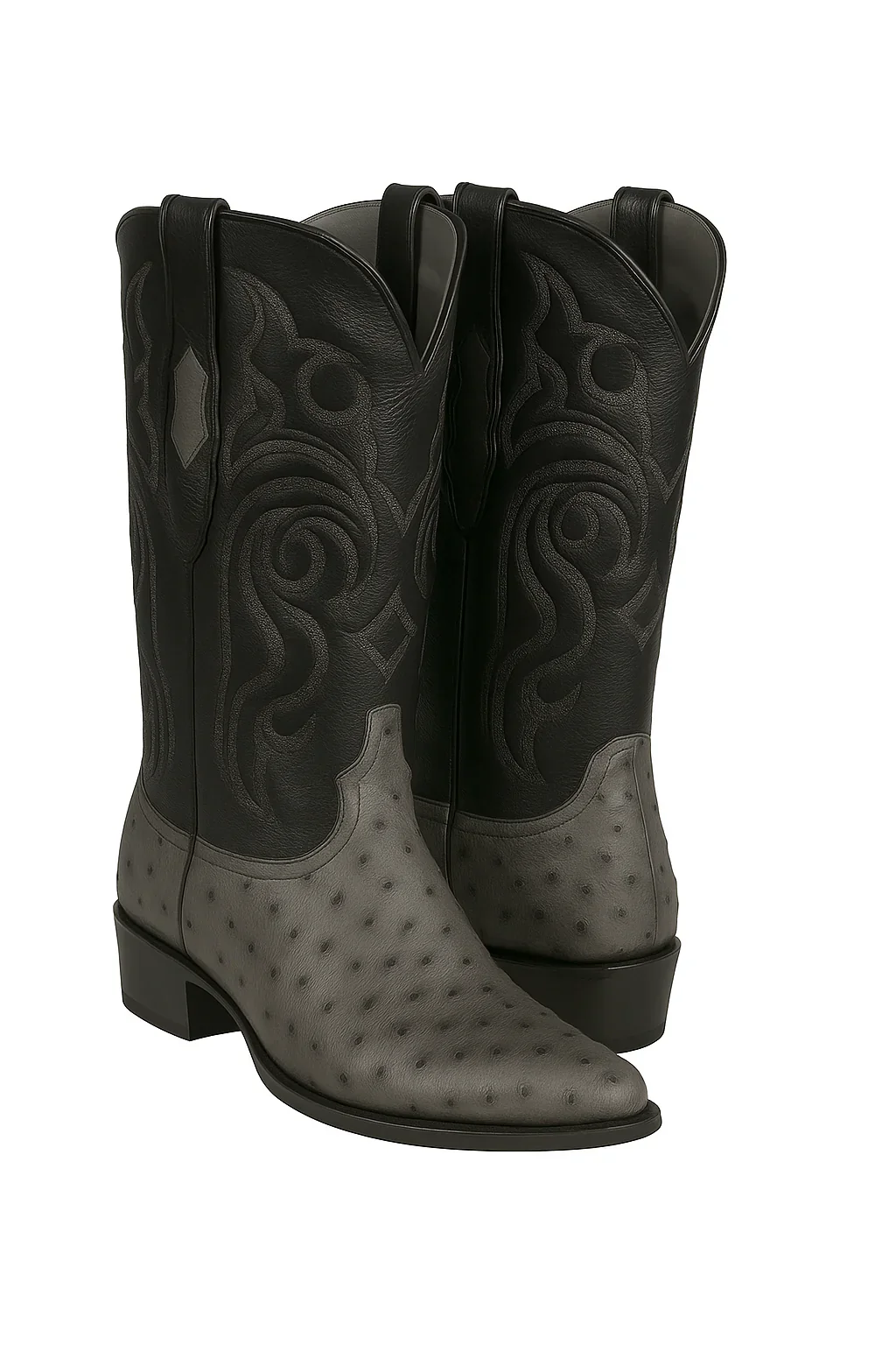 Genuine Ostrich Leather Boots – Round Toe - Image 5