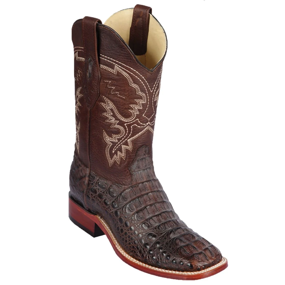Botas Cuadrada de Cocodrilo Caiman Lomo Gasso - Image 4