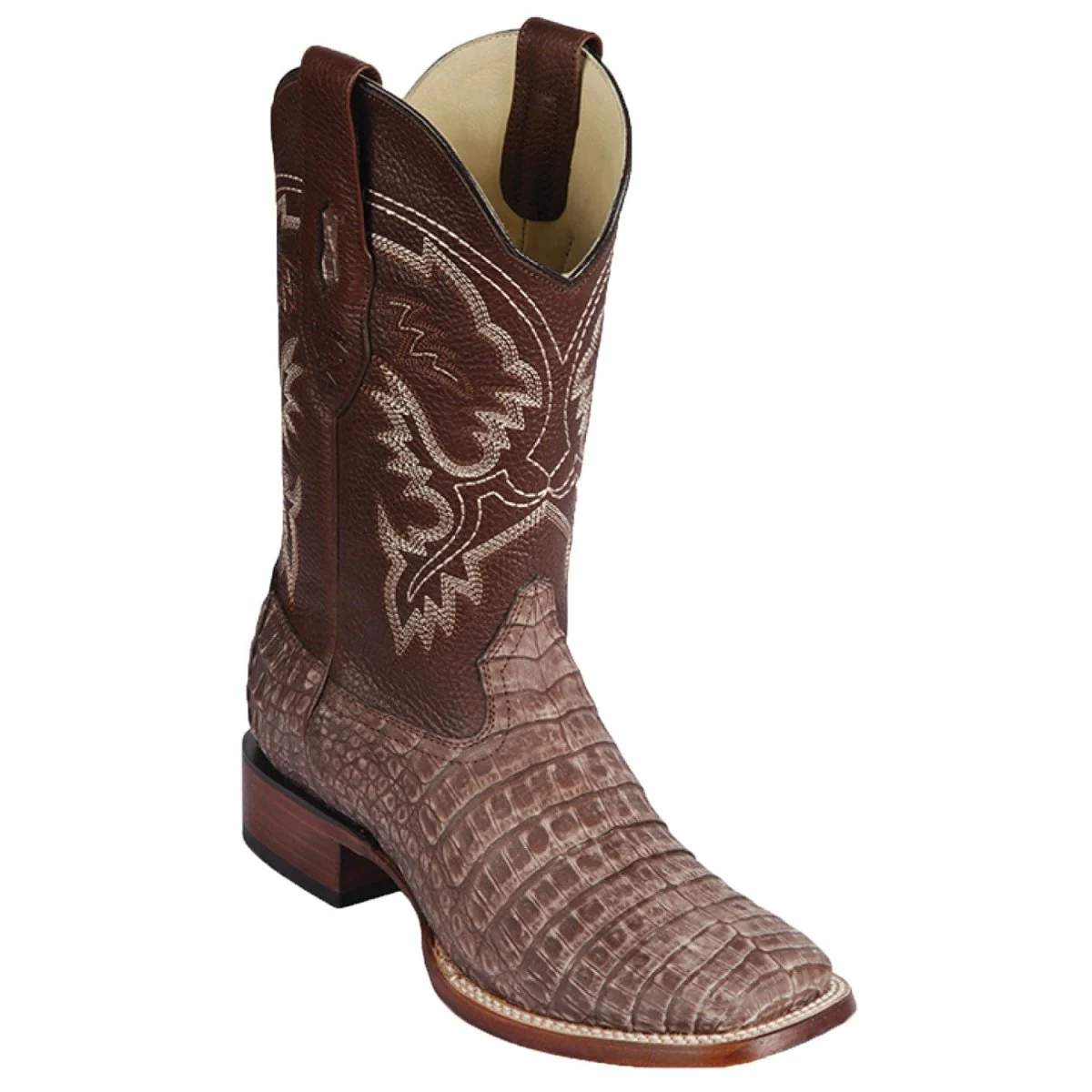 Botas Cuadrada de Cocodrilo Caiman Panza Sahara - Image 2