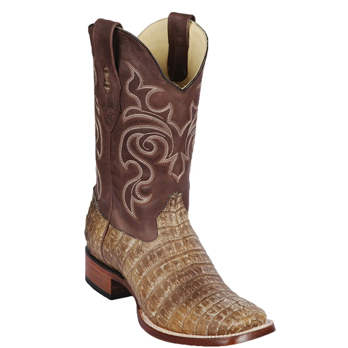 Botas Cuadrada de Cocodrilo Caiman Panza Sahara - Image 3