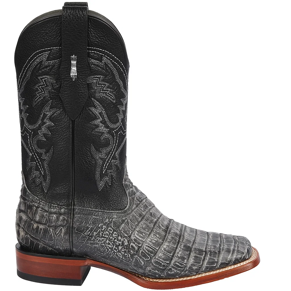 Botas Cuadrada de Cocodrilo Caiman Panza Sahara - Image 8