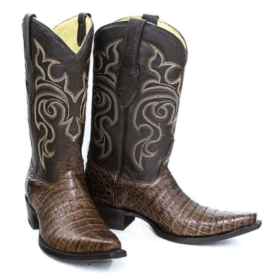 Botas de Cocodrilo Caiman Panza Punta Recortada LAB-948207 - Image 2