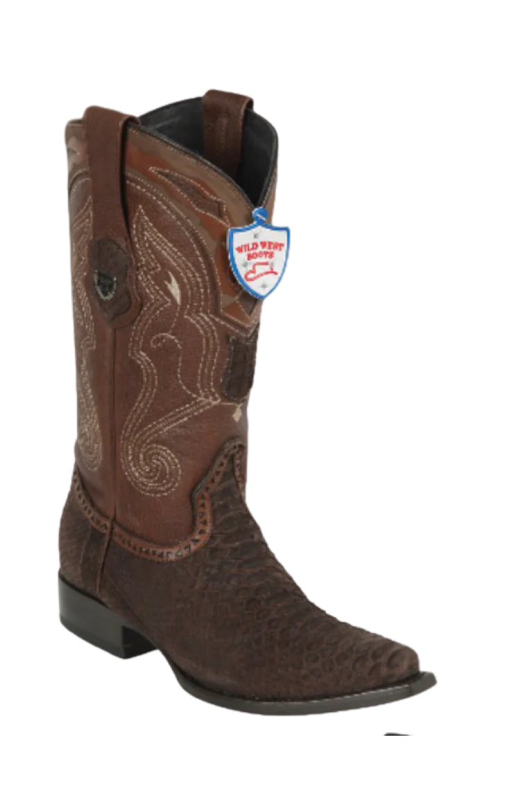 Bota de Pitón Original Horma Punta Recortada Wild West