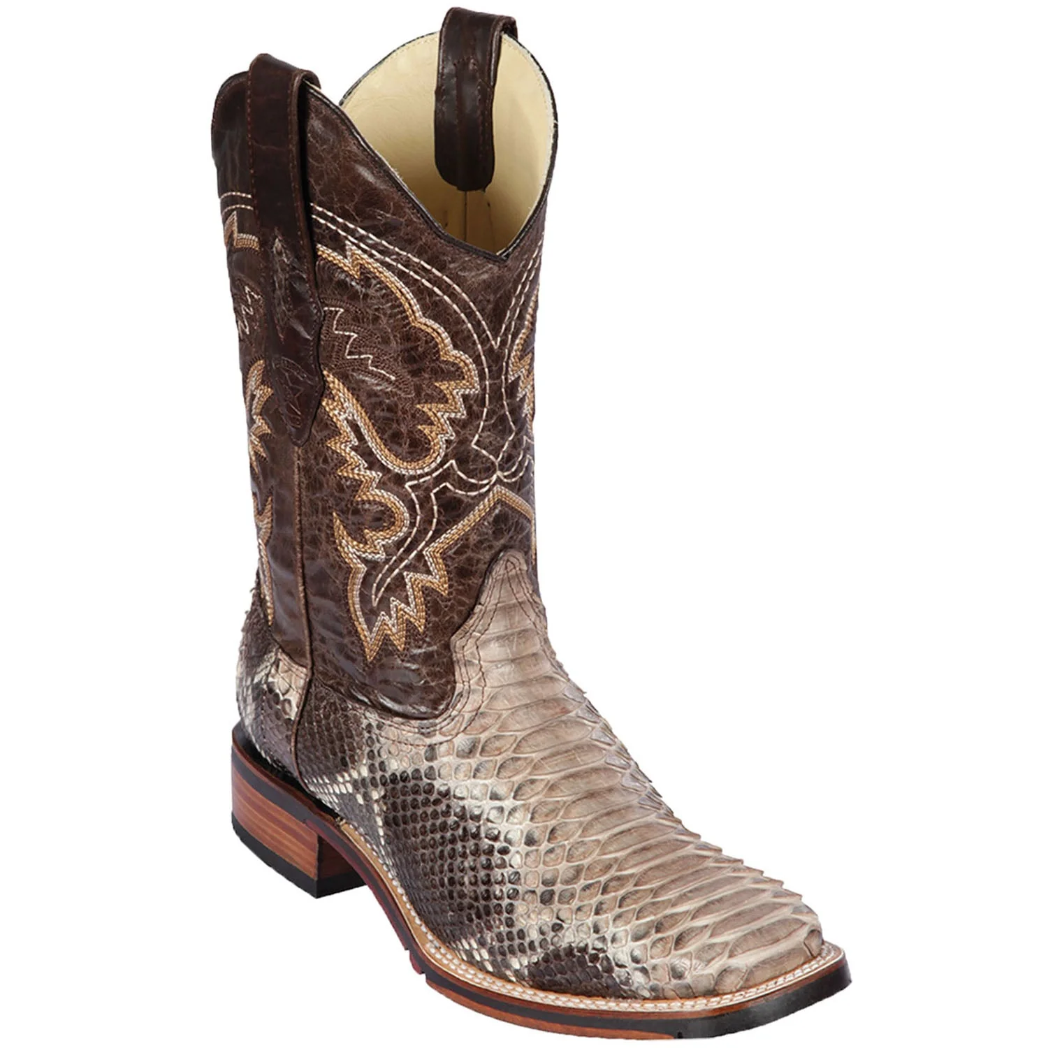 Botas de Piton Original Horma Ranchera Cuadrada Ancha Suela TPU - Image 3