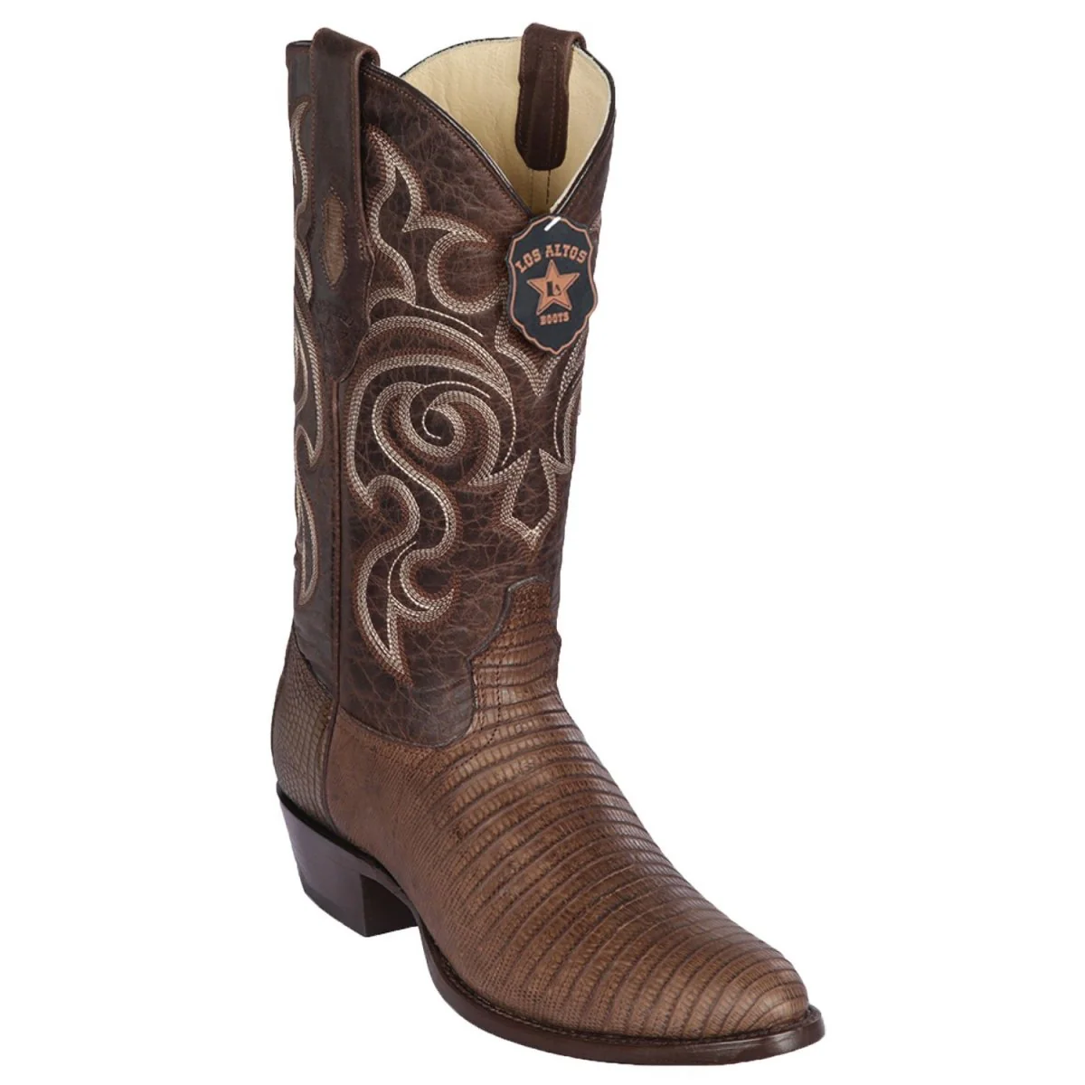 Botas de Armadillo Lizard Teju Acabado Graso Horma Redonda LAB-65G0707