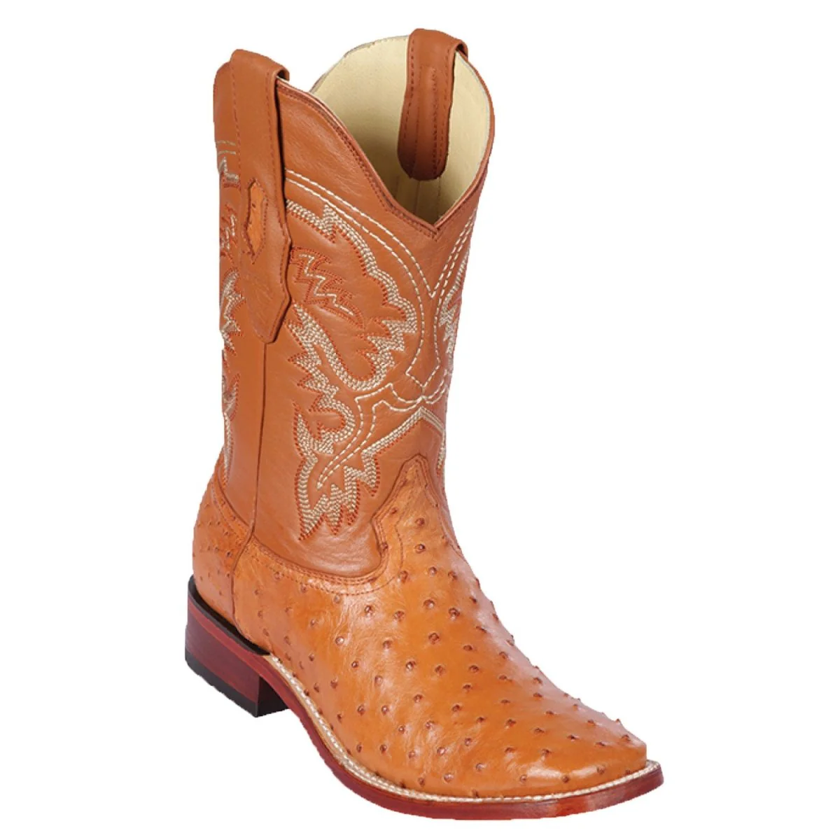 Botas de Avestruz Horma Ranchera Cuadrada Ancha C - Image 4