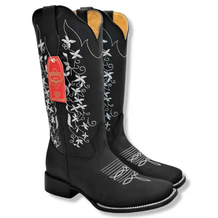 Botas de Cuero con Flores para Mujer en Horma Rodeo - Image 5