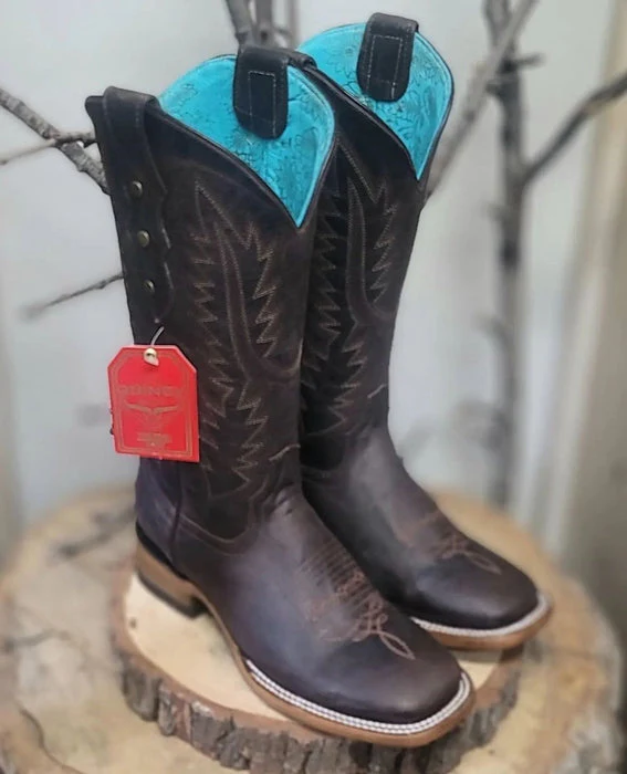 Botas de Cuero Crazy para Mujer en Horma Rodeo Chocolate - Image 3