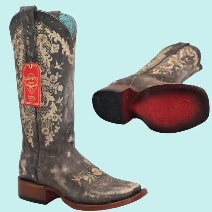 Botas de Cuero Lijado para Mujer en Horma Rodeo Color Choco - Image 5
