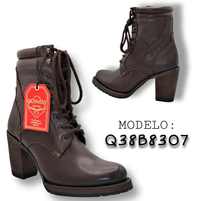 Botas Cortas de Cuero Belmont para Mujer en Horma Oval - Image 3