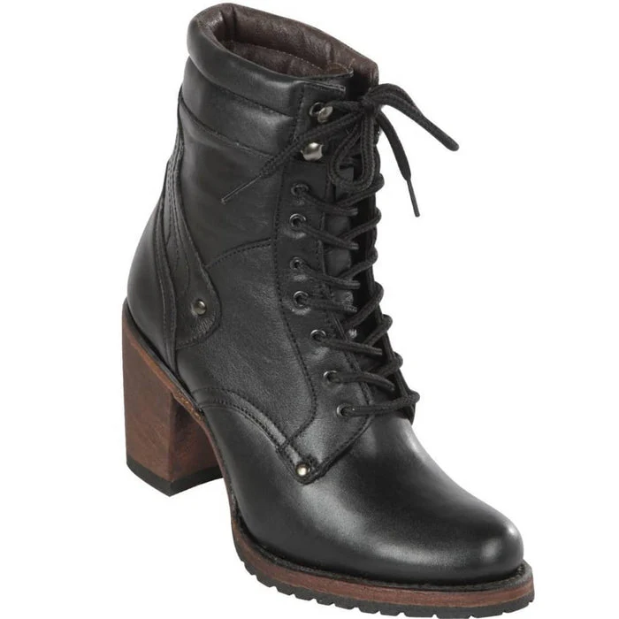Botas Cortas de Cuero Belmont para Mujer en Horma Oval - Image 2
