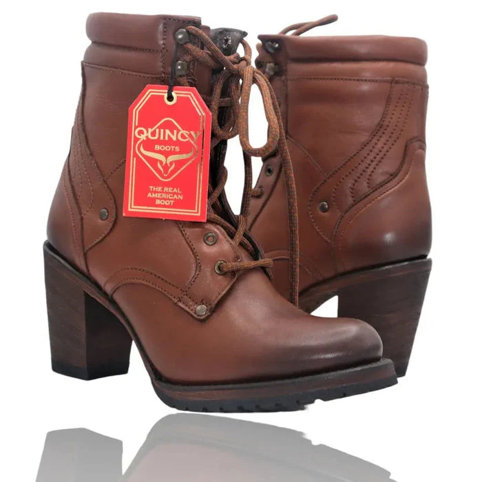 Botas Cortas de Cuero Belmont para Mujer en Horma Oval - Image 2