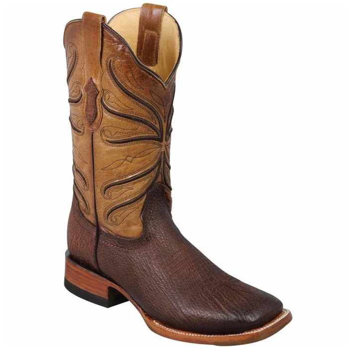 Botas de Cuello de Toro Original Horma Rodeo Cuadrada