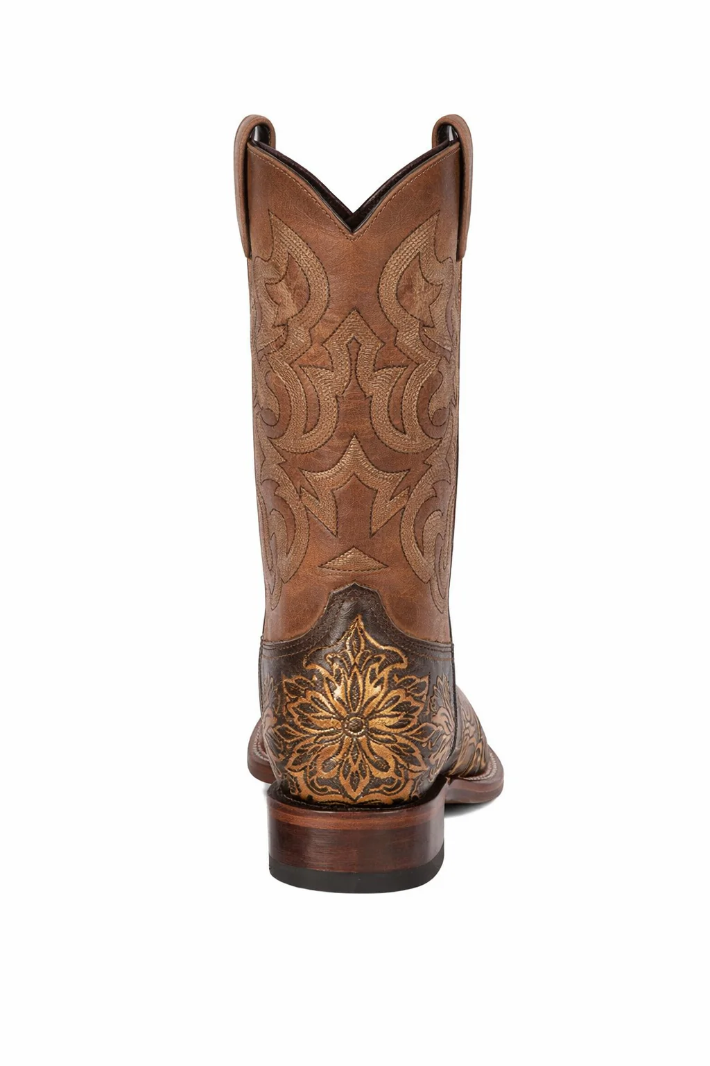 Botas de Cuero Cincelada Horma Rodeo Cuadrada - Image 4