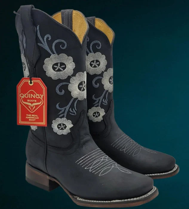 Botas de Cuero con Flores para Mujer en Horma Rodeo - Image 4