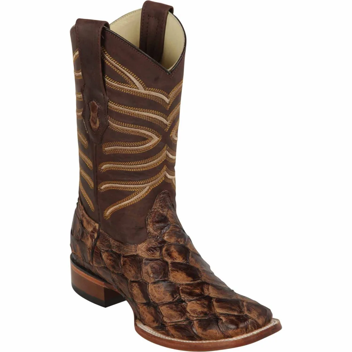 Botas de Pescado Pirarucu Original en Horma Rodeo Cuadrada - Image 2