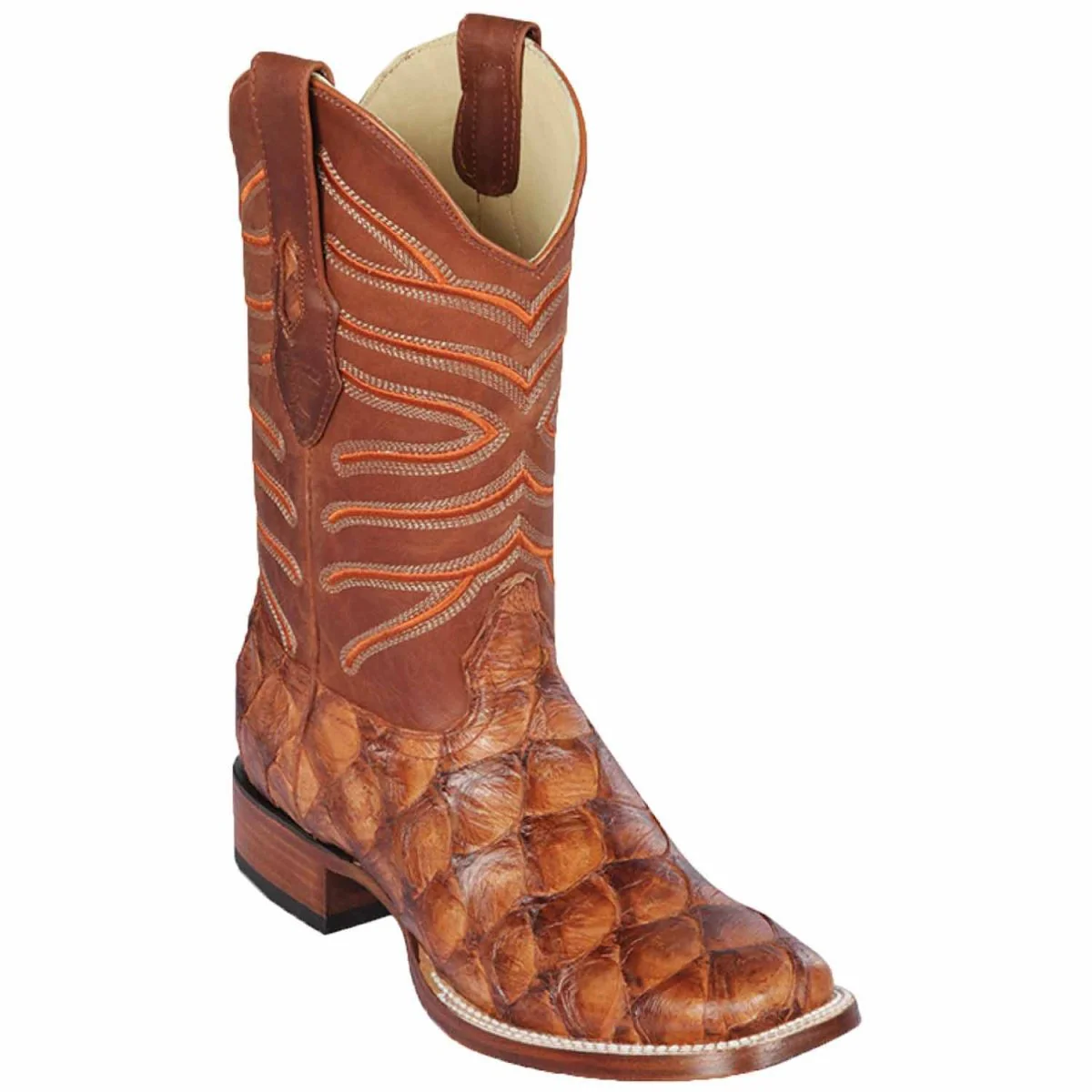 Botas de Pescado Pirarucu Original en Horma Rodeo Cuadrada - Image 3