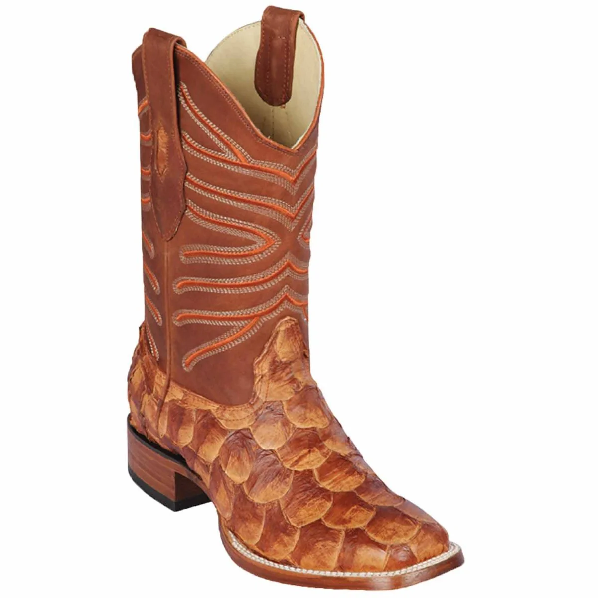Botas de Pescado Pirarucu Original en Horma Rodeo Cuadrada - Image 4