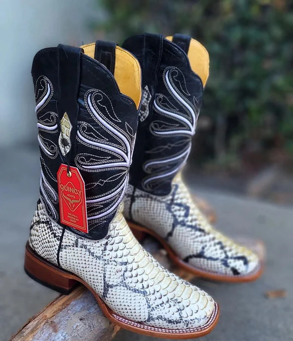 Botas de Piton Grabado Horma Rodeo Cuadrada - Image 3